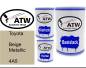 Preview: Toyota, Beige Metallic, 4A5: 500ml Lackdose + 500ml Klarlack + 250ml Härter - Set, von ATW Autoteile West.